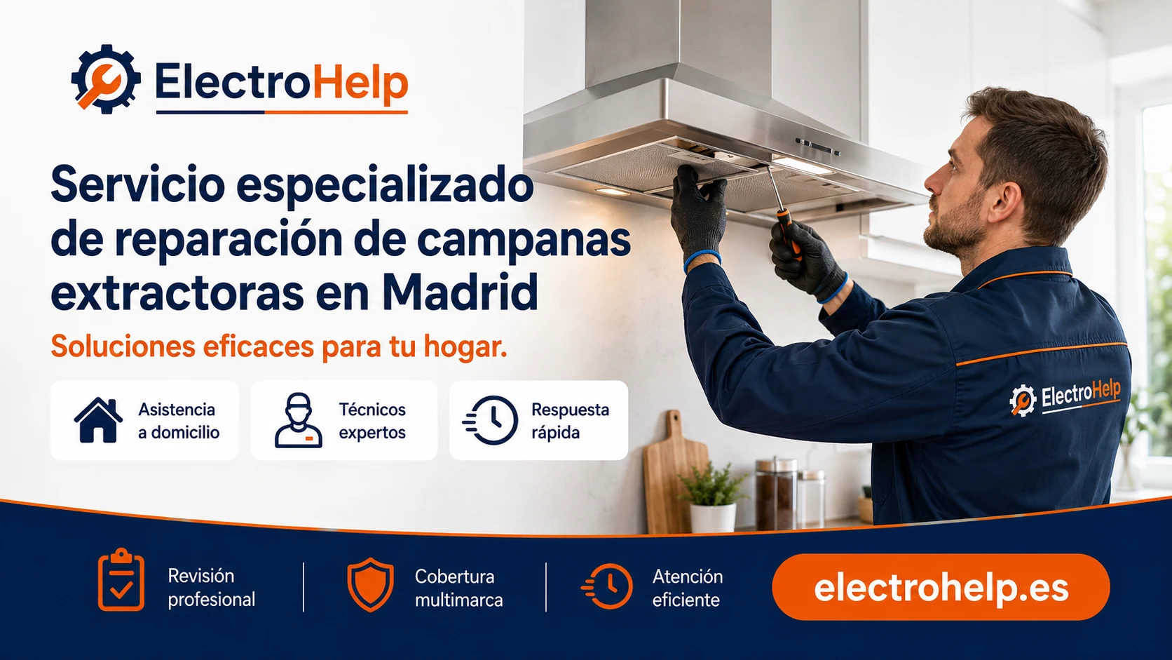 Recambios y reparación de campanas extractoras — ElectroHelp.es