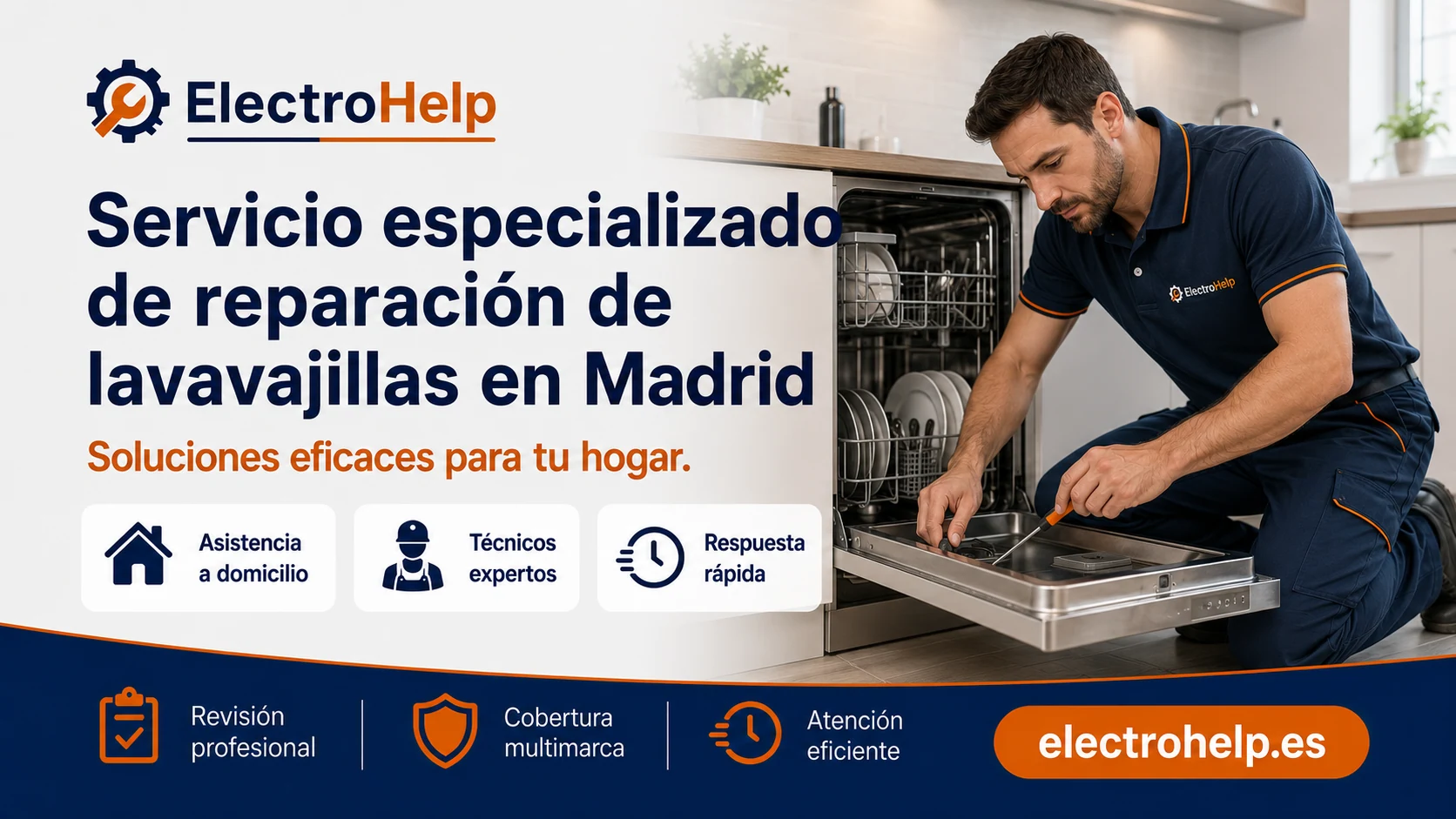 Recambios y reparación de lavavajillas — ElectroHelp.es