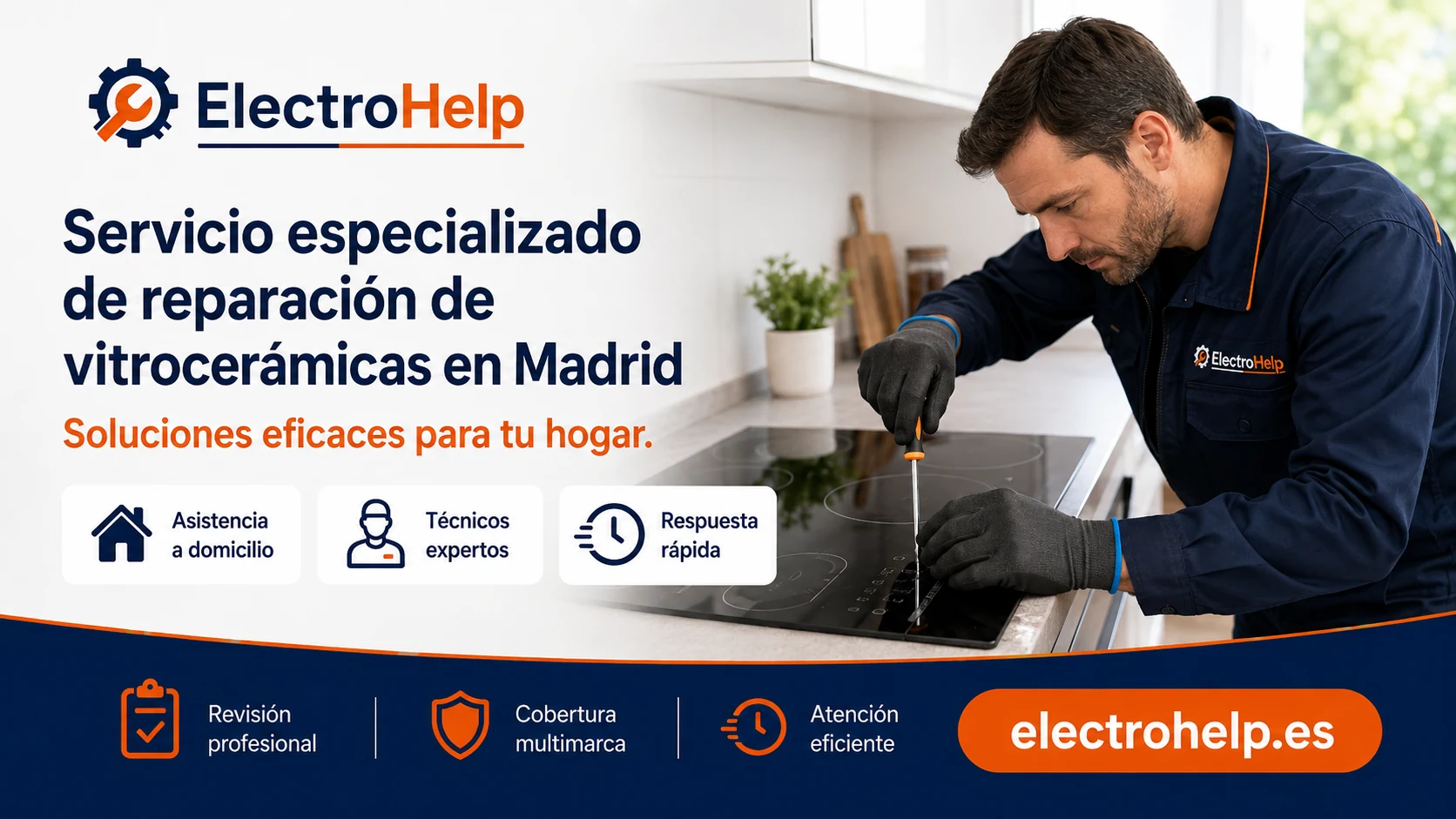 Reparación de placas y vitrocerámicas a domicilio — servicio técnico independiente