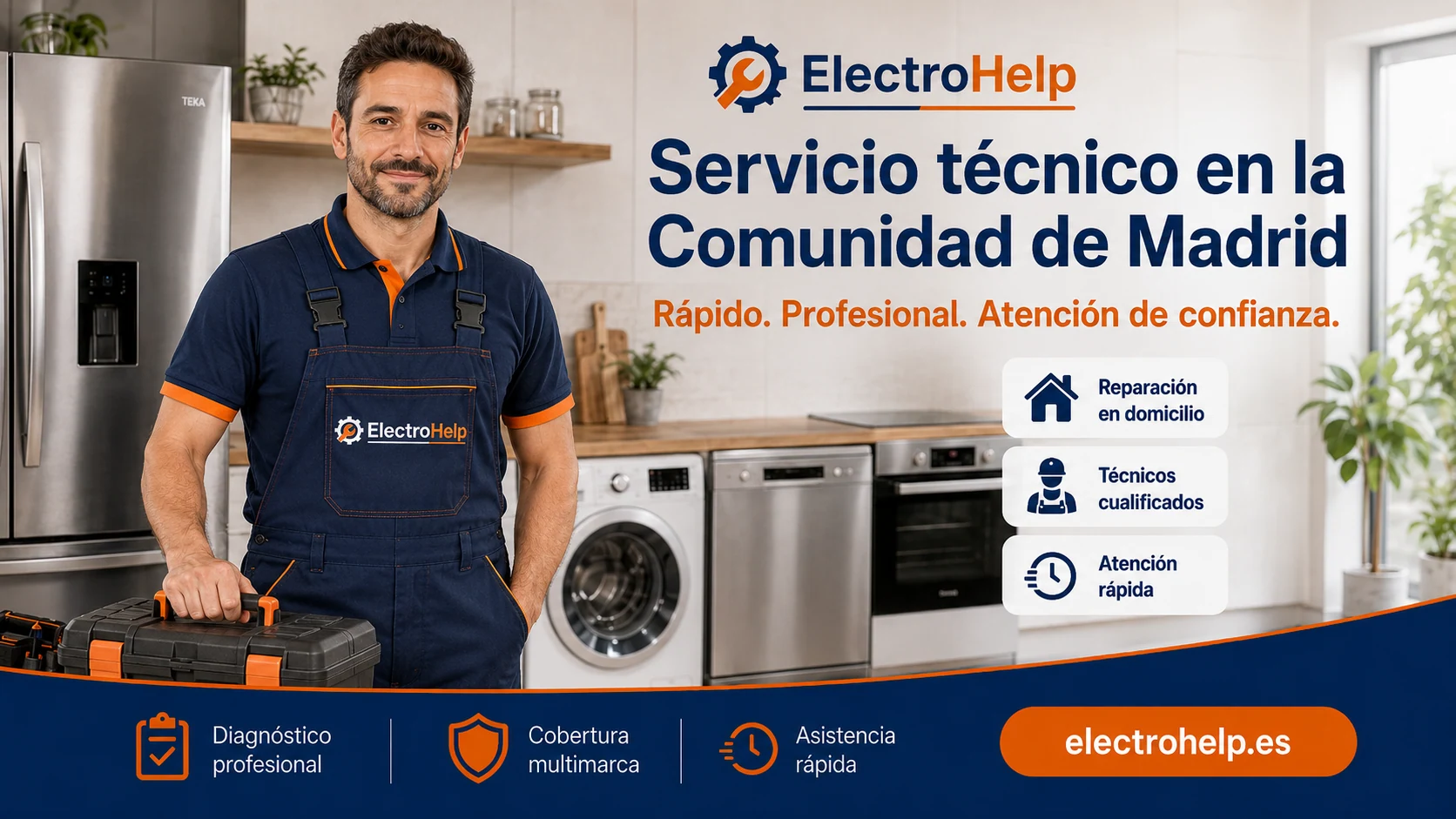 Bolsa de trabajo para técnicos de electrodomésticos en Madrid